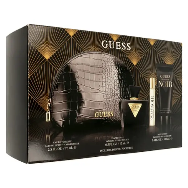 GUESS SEDUCTIVE NOIR WOMEN SET EDT 75ML + 100ML BL + 15ML MINI + POUCH