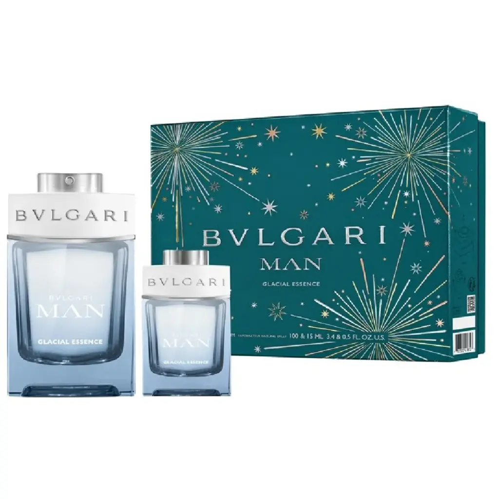BLV MAN GLACIAL ESSENCE SET EDP 100ML + EDP 15ML 