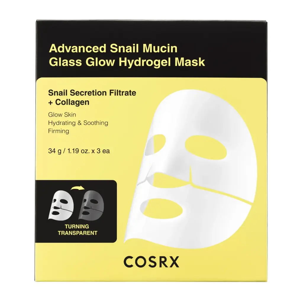 COSRX GLASS GLOW HYDROGEL MASK WOMEN 3IN1 34G 