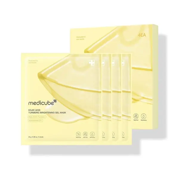 MEDICUBE KOJIC ACID TURMERIC BRIGHTENING GL MASC UNISEX 4SHEET 28G 