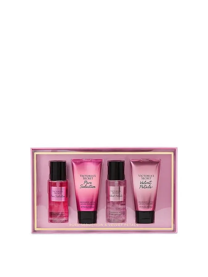 VICTORIA'S SECRET WOMEN SET 4 X 75ML PURE SEDUCTION FM+ PURE SEDUCTION FL+VELVET PETALS FM+VELVET PETALS FL