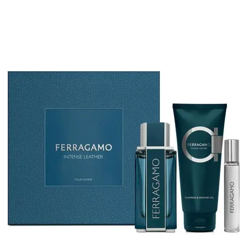 FERRAGAMO INTENSE LEATHER MEN SET EDP 100ML+EDP 10ML+SG 100ML