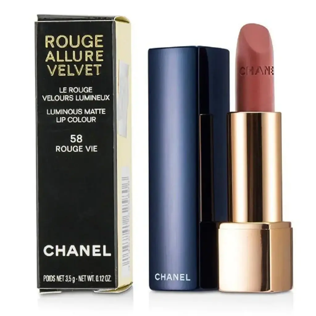 CHANEL ROUGE ALLURE VELVET LIMINOUS MATTE 58 ROUGE VIE LIP STICK  3.5GM 