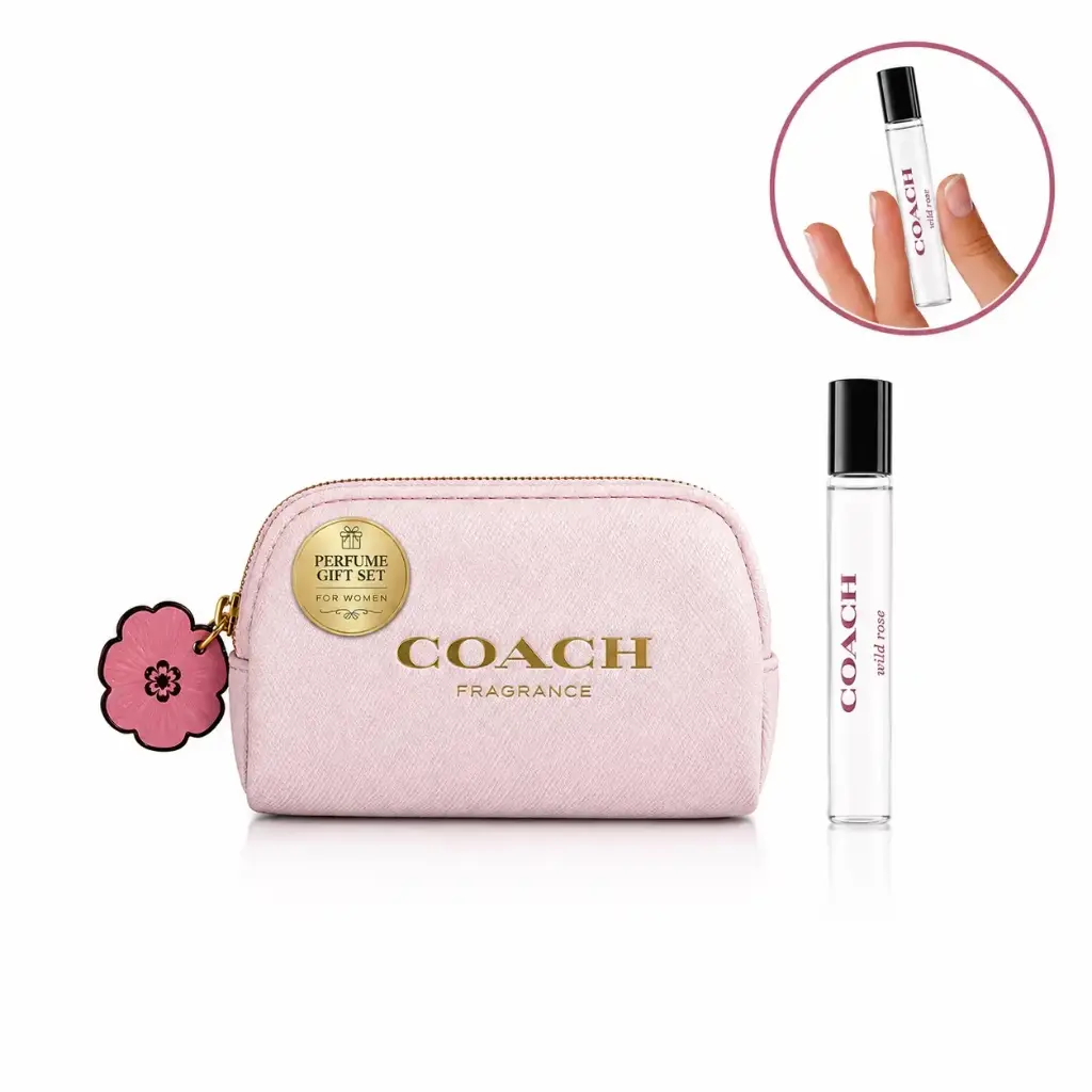 COACH WILD ROSE EDP WOMEN 7.5 mL MINI + PURSE