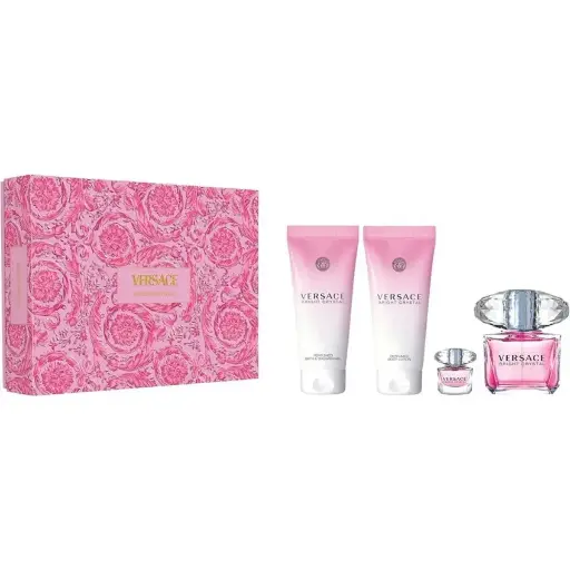 [8011003889006] VERSACE BRIGHT CRYSTAL 4PC SET WOMEN (HARD BOX)
