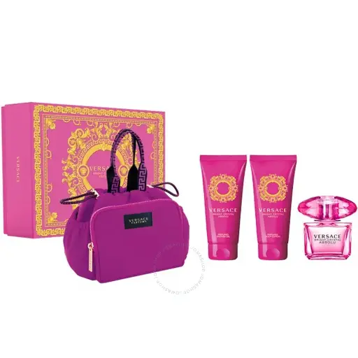 [8011003884872] VERSACE BRIGHT CRYSTAL ABSOLUTE 4 PC SET WOMEN (POUCH)