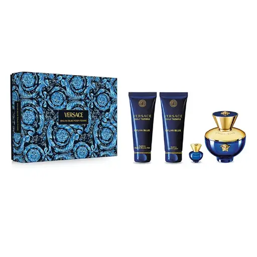 [8011003889082] VERSACE DYLAN BLUE WOMEN 4PC SET (HARD BOX)