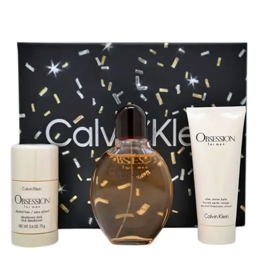 [3616305433589] CK OBSESSION MEN SET EDT 125ML + AFTER SHAVE BALM 100ML + DEO STICK 75G 
