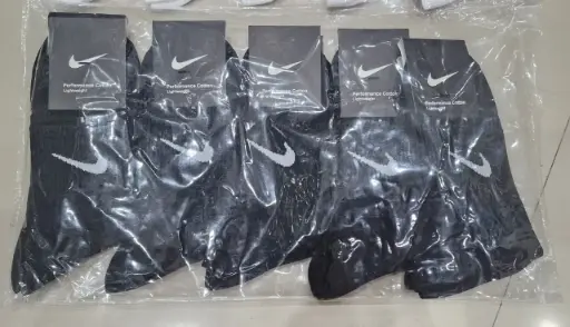 [1211052800909] NIKE BLACK SOCKS (MEDIUM)