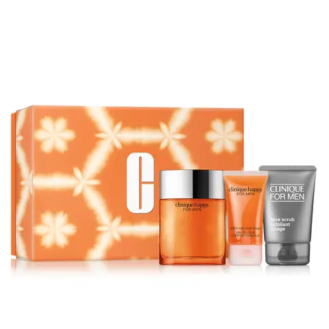 [192333236895] CLINIQUE HAPPY MEN SET 100ML EDP+50 ML BW+100ML FS